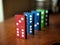 Colorful Wooden Toy Dominoes Game