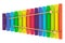 Colorful wooden xylophone with mallets