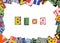 colorful word blog cut out magazine letters