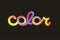 Colorful word color
