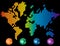 Colorful world map