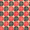 Colorful worn textile geometric seamless pattern, contrast abstract infinite retro background.