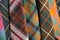 Colorful woven wool tartan plaid neckties
