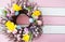 Colorful wreath for easter