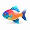 Colorful Xray Fish Icon: Abstract And Playful Graphic Design