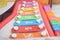 Colorful xylophone kids toy with numbers