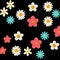 Colorful Y2K Indie Aesthetic Flower Pattern