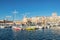 Colorful yacht harbour in old city of Marseilles, France