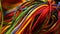 Colorful Yarn lying macro shot