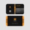 Colorful yellow and black color modern professional business card template invitation card creation