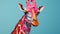 Colorful Zbrush Giraffe: Playful And Dreamlike Imagery