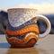 Colorful Zbrush Style Tea Cup With Realistic Details