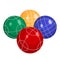 Colorfull bocce balls made of metal or plastic vector