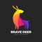 Colorfull Brave Deer Logo Gradient