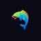 this is a colorfull fish logo