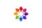 colorfull flower bloom startup logo