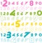 Colorfull numeral alphabet
