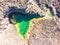 Colorfull ponds on Playa de Echentive on La Palma island. View from above