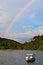 Colorfull rainbow over a tropical beach