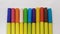 Colorfull sketch pens or markers on white isolated background