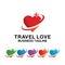 Colorfull travel  love logo template