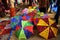Colorfull umbrella in Indian craft fair