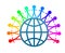 Colorfull world peace clip art