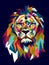 Colorfully Lion. Lion Logo. Creative Artwork