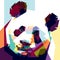 Colorfully panda