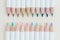 Coloring or art concept by cute pastel color pencils on light ye