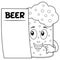 Coloring Beer Glass Character with Menu