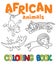 Coloring book with african animals