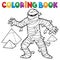 Coloring book ancient mummy