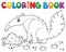 Coloring book anteater theme 1