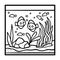 Coloring book, Aquarium