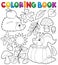 Coloring book autumn nature theme 1