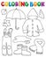 Coloring book autumn objects set 1