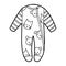 Coloring book, baby sleepsuit with animals