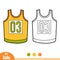 Coloring book, Basketball jersey