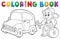 Coloring book car mechanic theme 1