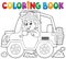Coloring book car traveller theme 1