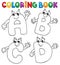 Coloring book cartoon ABCD letters 2