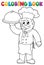 Coloring book chef theme 1