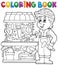 Coloring book child playing theme 2