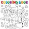 Coloring book Christmas characters