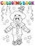 Coloring book clown thematics 2