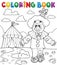 Coloring book clown thematics 3