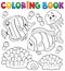 Coloring book coral fish theme 2