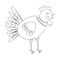 Coloring book with cute farm animal a chicken. For kids kindergarten, preschool and school age.