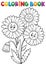 Coloring book daisy flower image 1